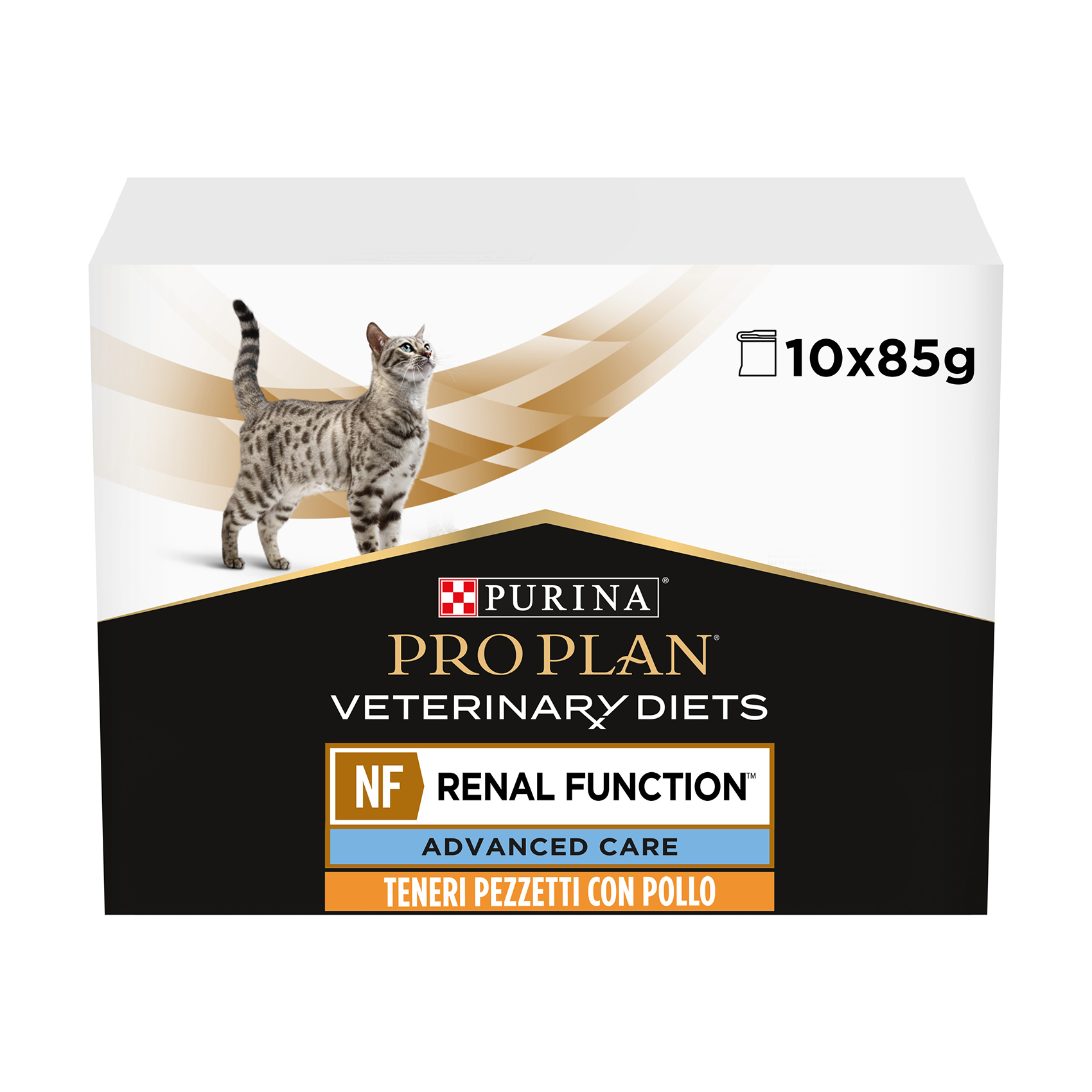 Вологий корм для дорослих котів Pro Plan Veterinary Diets NF Renal Function Advanced Care для підтримання функції нирок, з куркою, 10*85 г