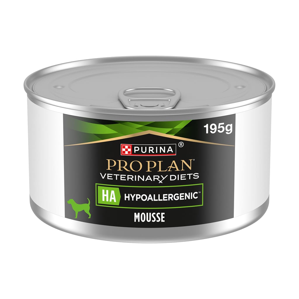 Вологий корм для цуценят та дорослих собак Pro Plan Veterinary Diets HA Hypoallergenic для зниження ознак непереносимості, мус, 195 г